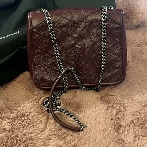 YSL burgundy small Crossbody bag - Picture 6 of 8